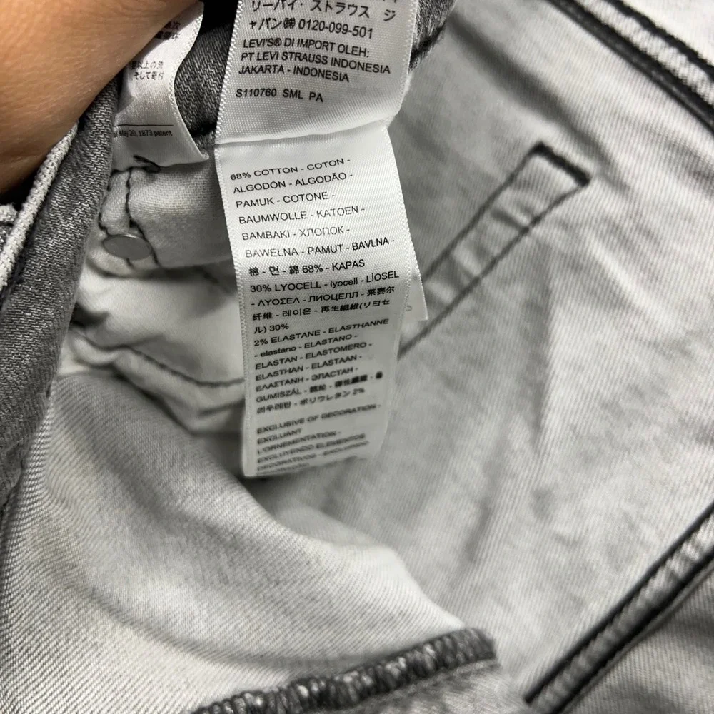 Levis 514 Straight Jeans Mens 40x30 Grey Stretch Denim Pants New 00514-1660